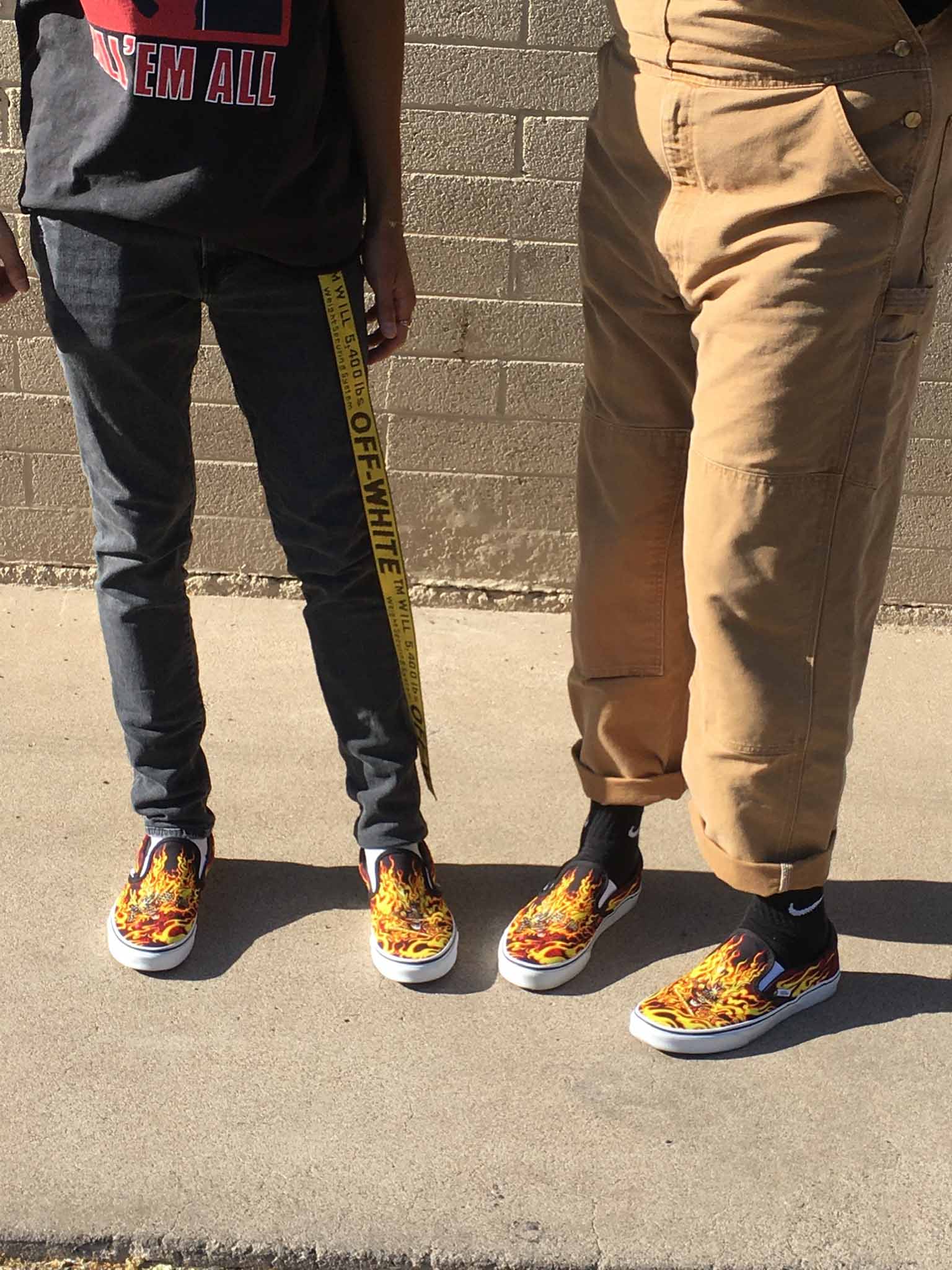 Samurai Rising Vans slip-on sneakers