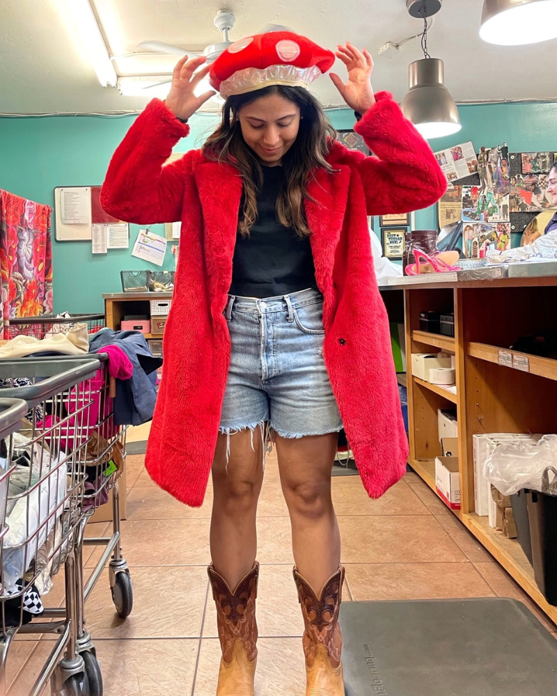Red toadstool mushroom Halloween costume